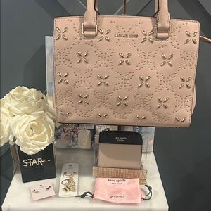 Six Item Bundle! Michael Kors Blush Pink Tote Bag & Kate Spade